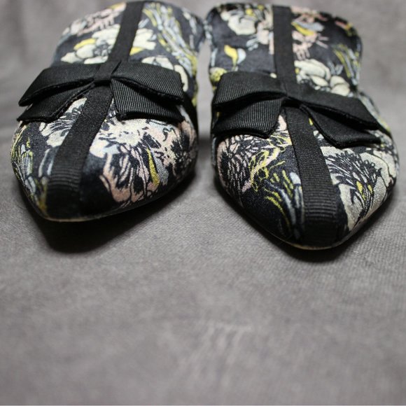 Nanette Lepore Allegra Bow Velvet Mule Slide Sz 7 - Picture 7 of 10